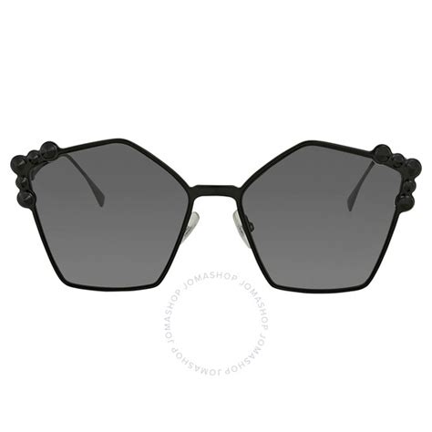 Fendi Pentagon Black Studded Sunglasses FF 0261/S 